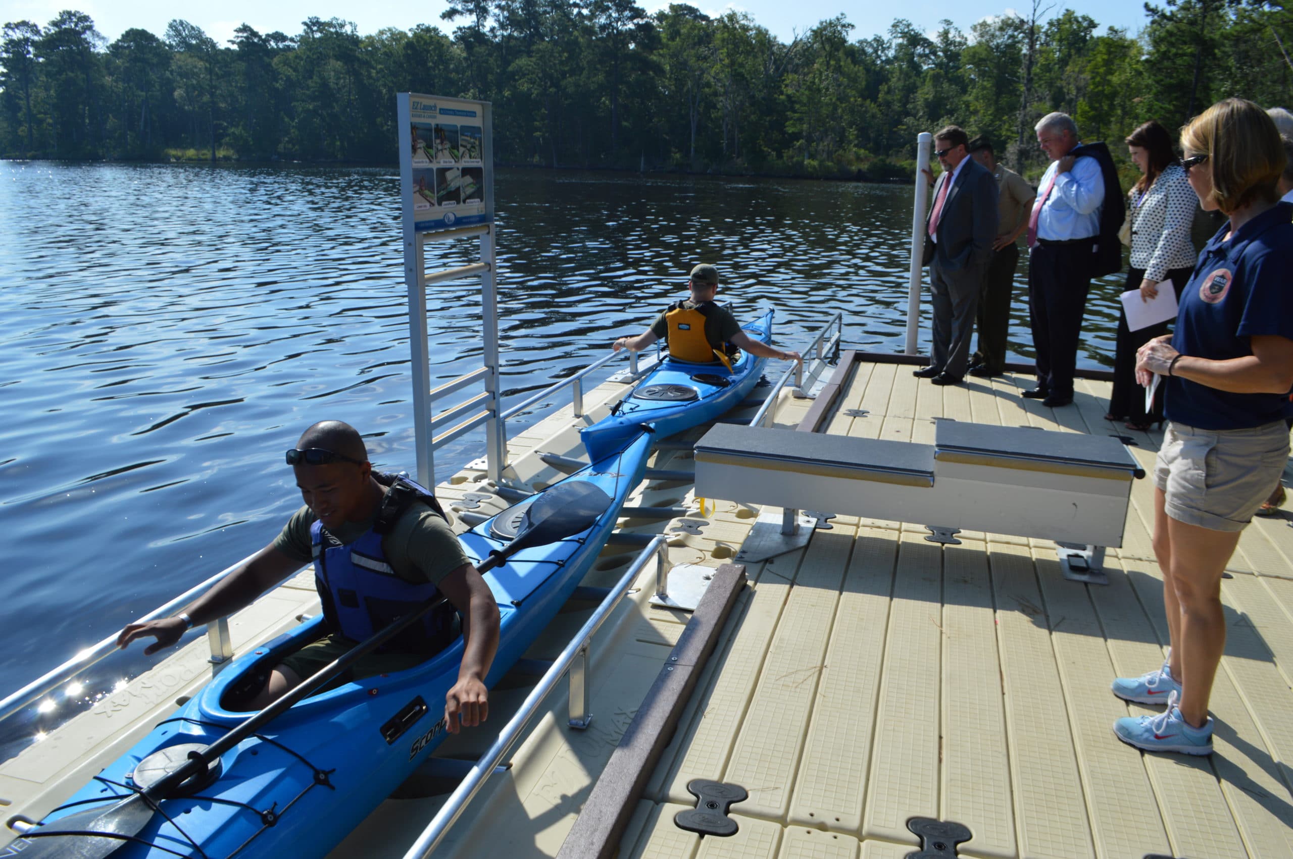Kayak Launch for Wounded Marines at Camp Lejeune Freedom Alliance