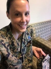 Marine Sergeant Andrea Bruns in Uniform